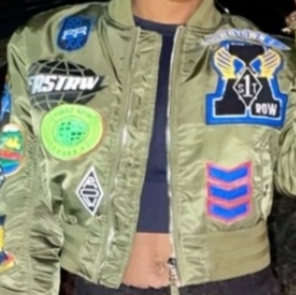 Green Varsity Jacket with Patches